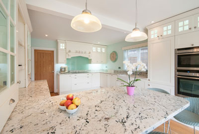 Granite countertop in a kitchen